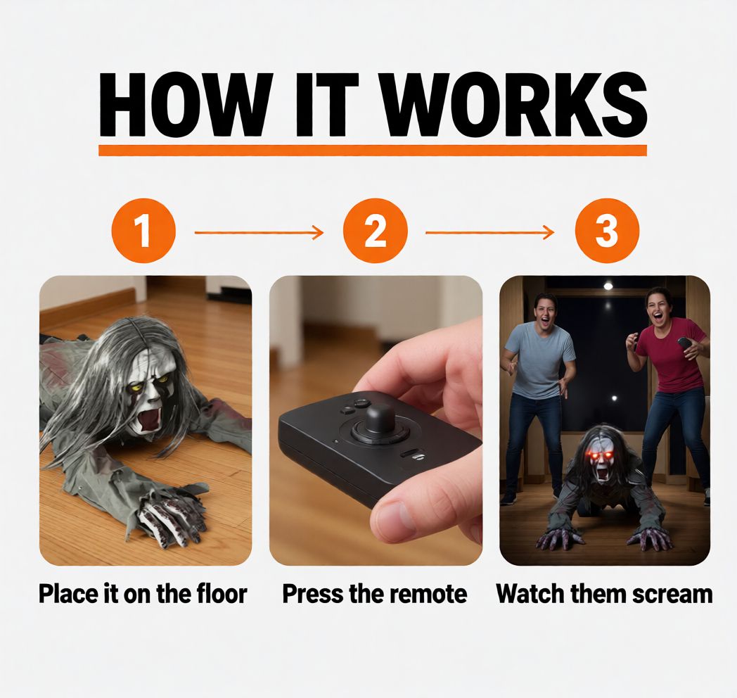 Crawling Zombie That Scares Every Guest